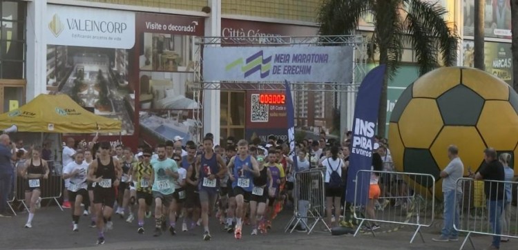 Cerca de 700 atletas participam da Meia Maratona de Erechim