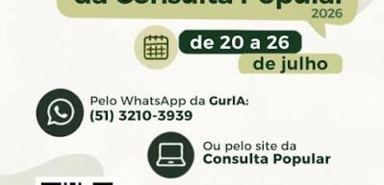 Em andamento votação da Consulta Popular 2026 no Rio Grande do Sul