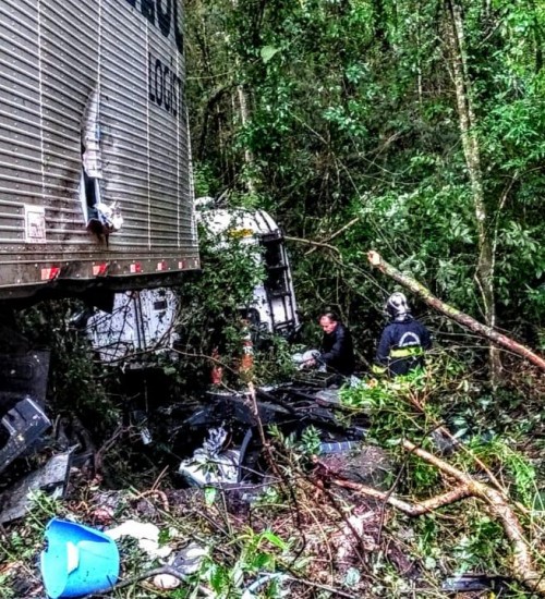 Acidente com morte na BR-153 próximo a divisa com o RS.