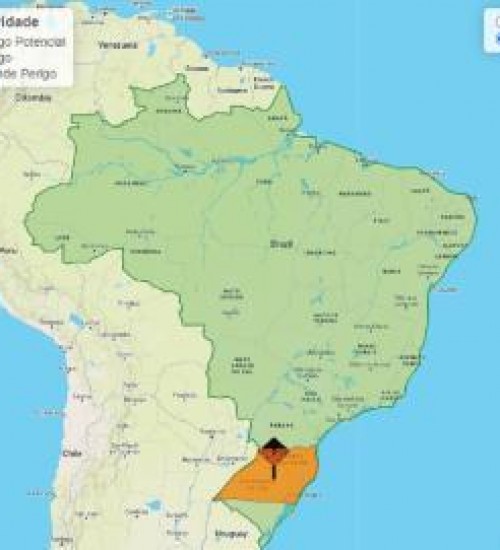 Passagem de ciclone extratropical traz temporais para o RS.