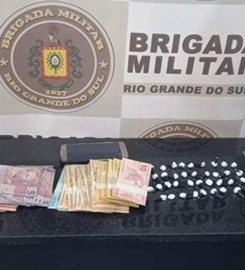 Homem é preso em flagrante por tráfico de drogas em Erval Grande.