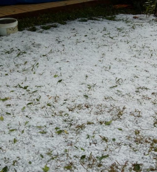 Chuva de granizo atinge Alto Uruguai Catarinense.