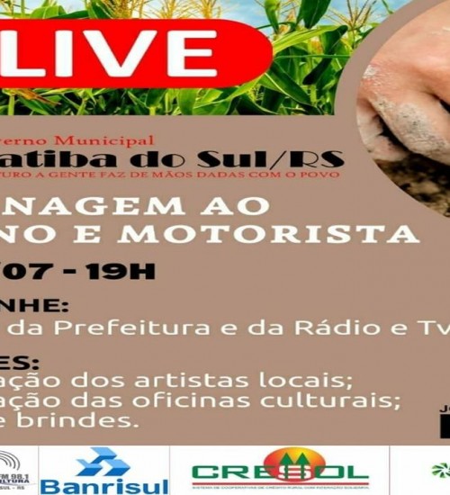 Sucesso total na Live do agricultor e motorista de Itatiba do Sul.
