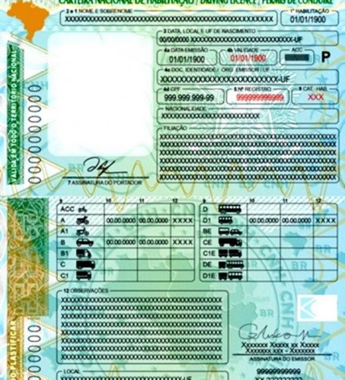 Brasil terá novo modelo de carteira de motorista no ano que vem.