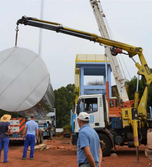 Novo reservatório da CORSAN é instalado em Erval Grande.