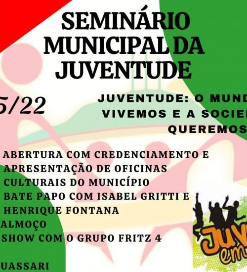 Participe do Seminário da juventude em Itatiba do sul.