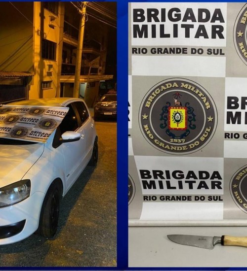 Veículo roubado é recuperado no acesso a Itatiba do Sul.