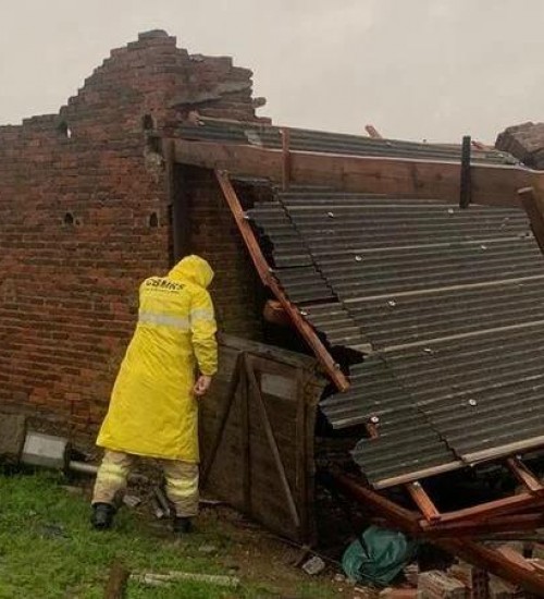 Sobe para 52 o número de municípios atingidos pelo temporal no RS
