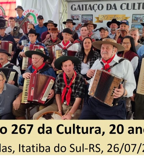 Gaitaço da Cultura celebra 20 anos de projeto.