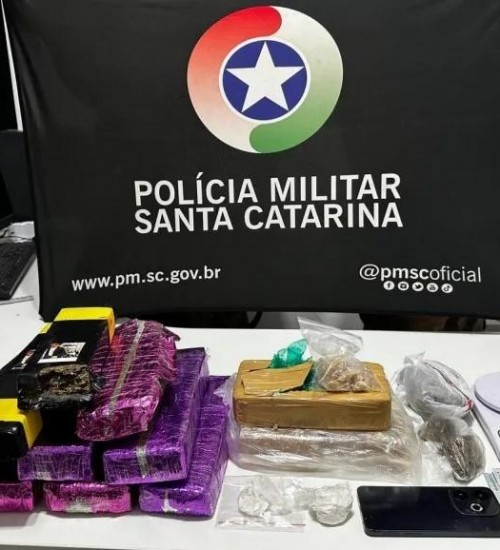 Mais de 10 kg de drogas são apreendidos em Chapecó