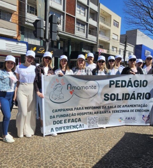 Primeiras damas da AMAU realizam pedágio solidário