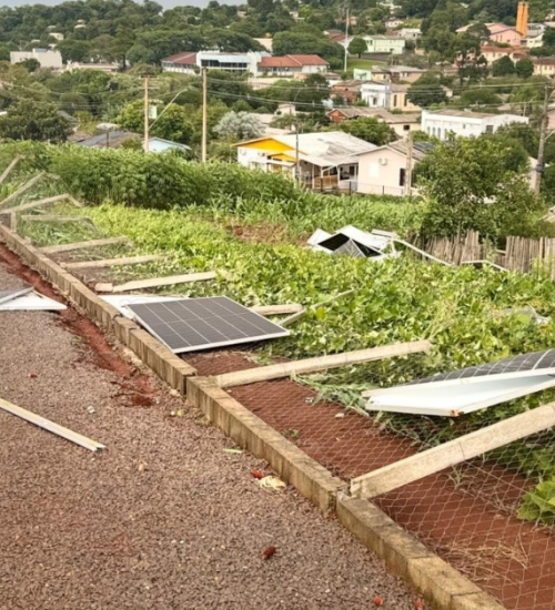 Ventos fortes e chuva de granizo atingem Entre Rios do Sul