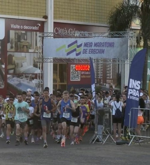 Cerca de 700 atletas participam da Meia Maratona de Erechim
