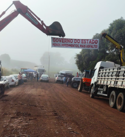 Comunidade de Entre Rios do Sul protesta pela pavimentação da ERS-483