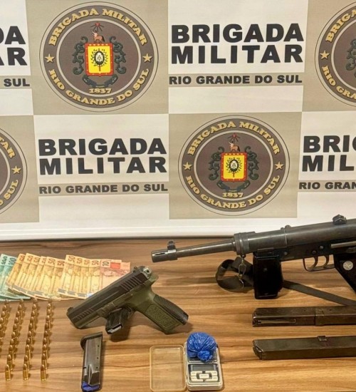 Brigada Militar apreende armas e drogas em ações no Alto Uruguai