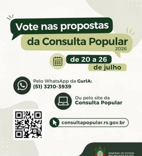 Em andamento votação da Consulta Popular 2026 no Rio Grande do Sul