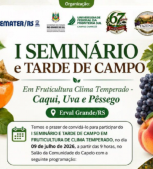 Fruticultura de clima temperado é tema de evento em Erval Grande