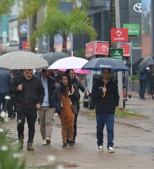 Chuva e vento forte marcam a sexta-feira no RS