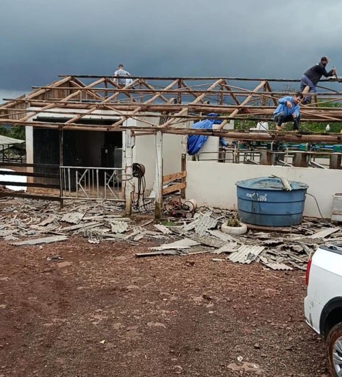 Mais de 230 residências afetadas pelo granizo em Erval Grande