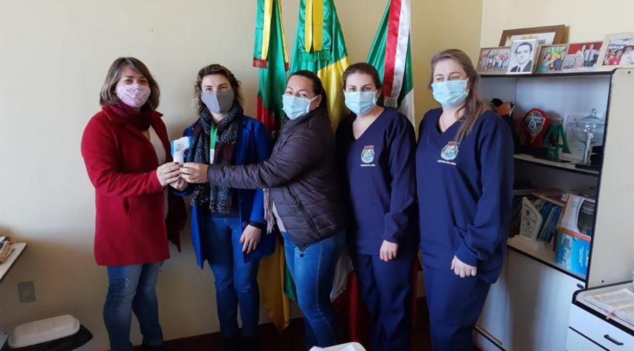 Município de Itatiba do Sul recebe doação de termômetro.