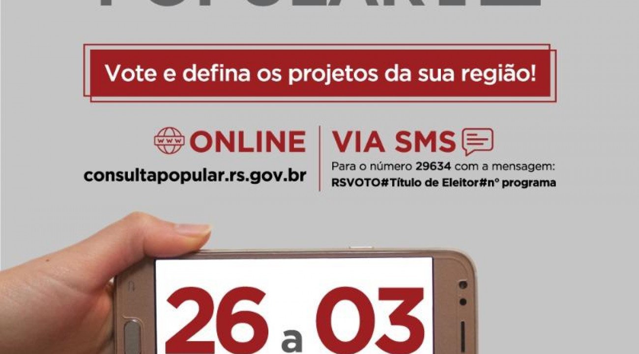 Começa na próxima segunda-feira (26) a votação para a Consulta Popular.