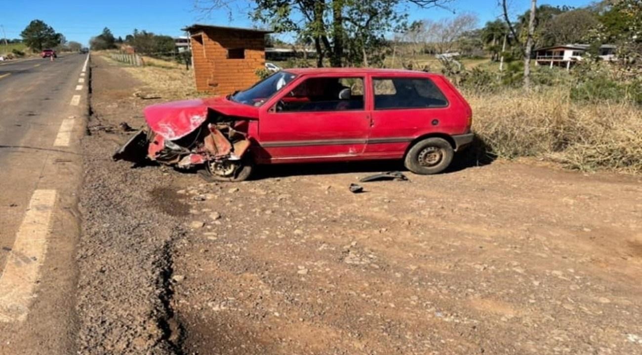Acidente de trânsito deixa uma pessoa ferida na RSC-480 em Erval Grande.