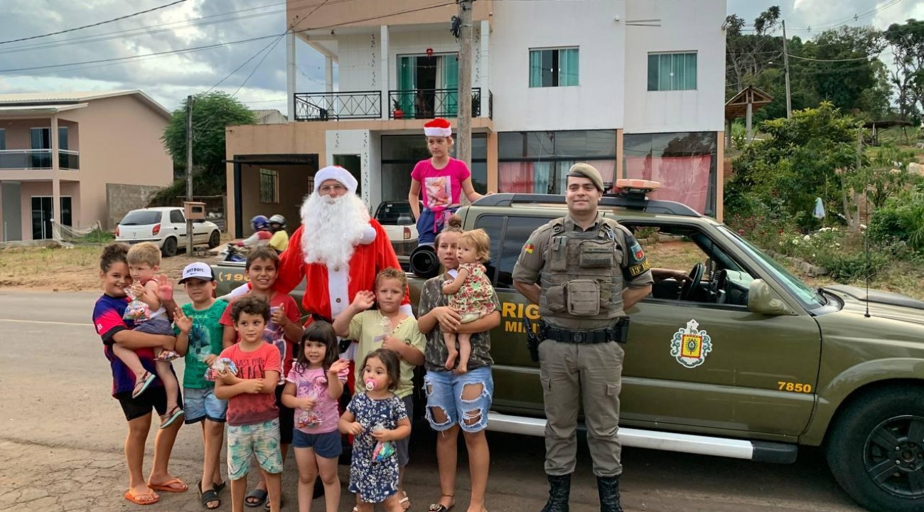 Brigada Militar de Erval Grande promove ação solidária de Natal.