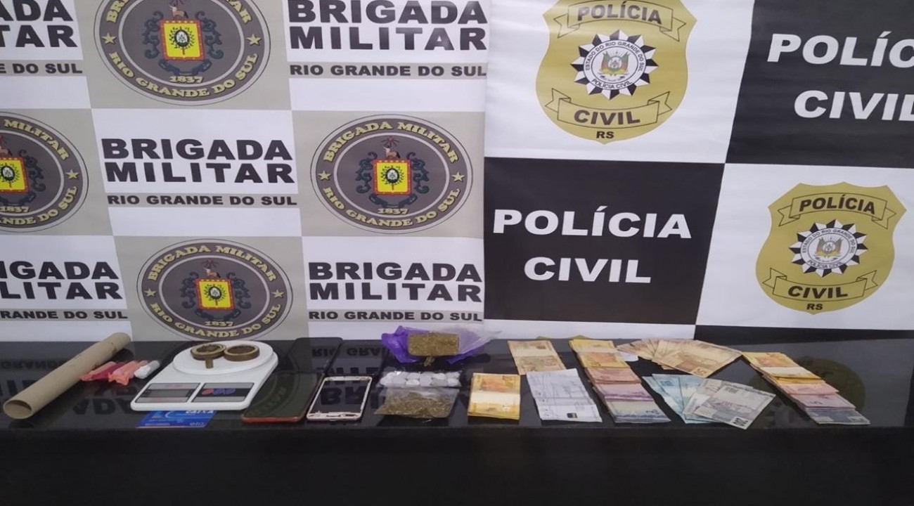 Duas pessoas são presas por tráfico de drogas em Erval Grande.