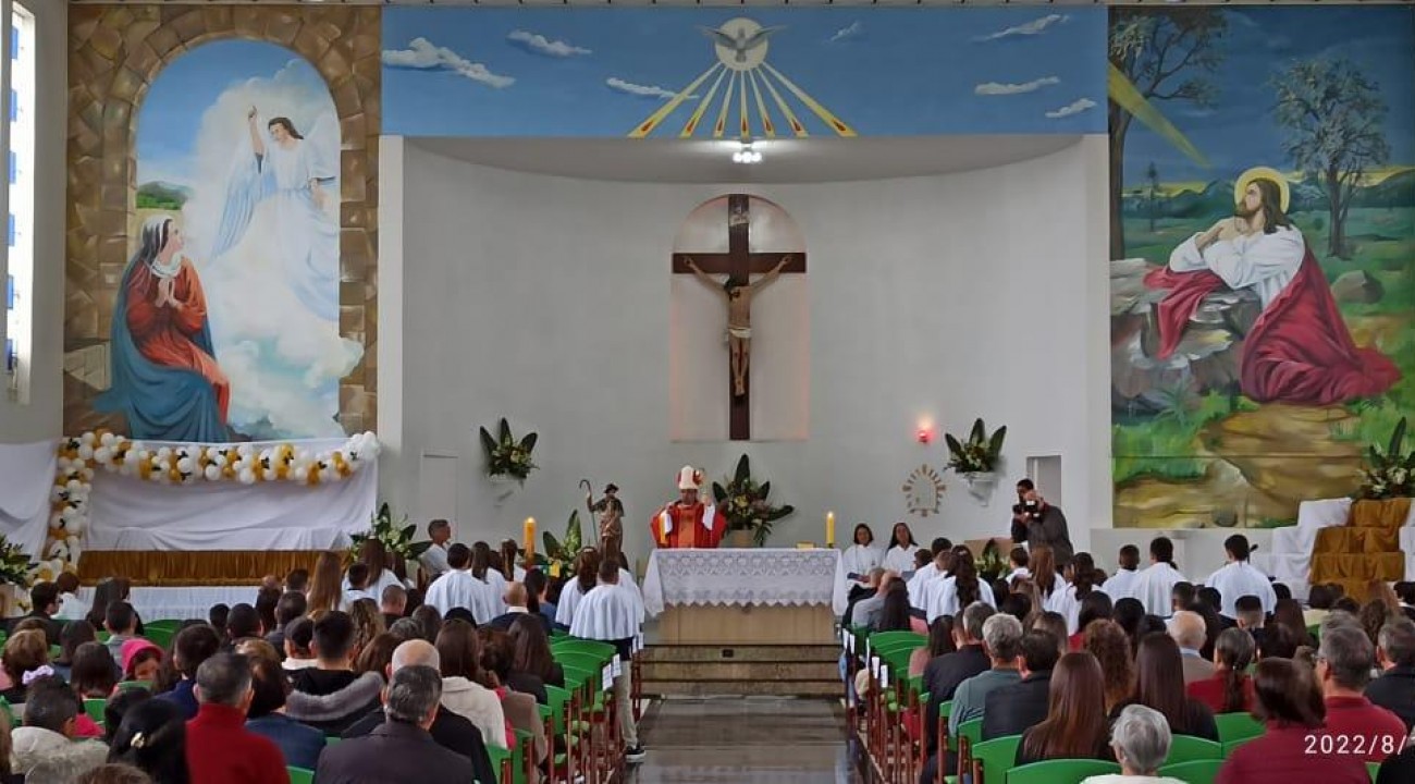 Final de semana de festa na matriz São Roque em Itatiba do Sul.