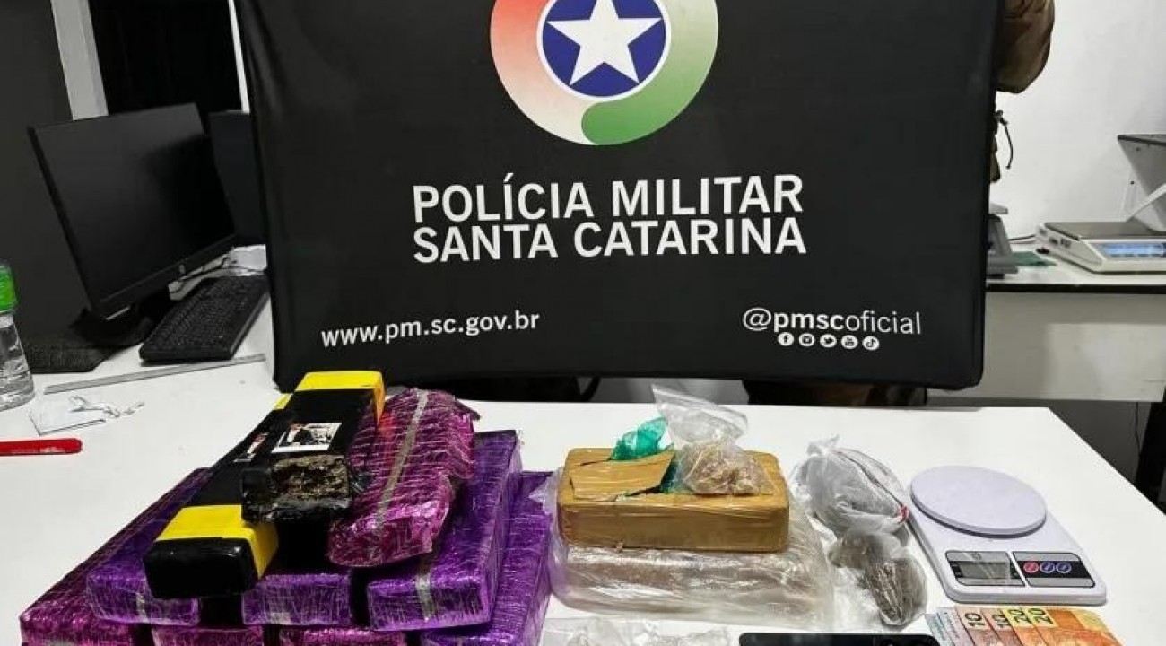 Mais de 10 kg de drogas são apreendidos em Chapecó