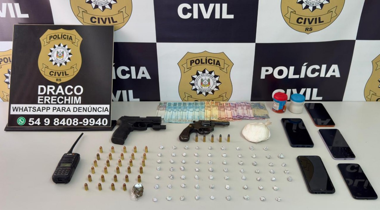 Operação Faroeste apreende drogas, armas e realiza prisões em Erechim