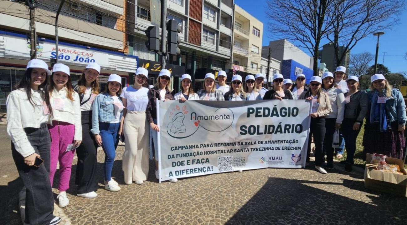 Primeiras damas da AMAU realizam pedágio solidário