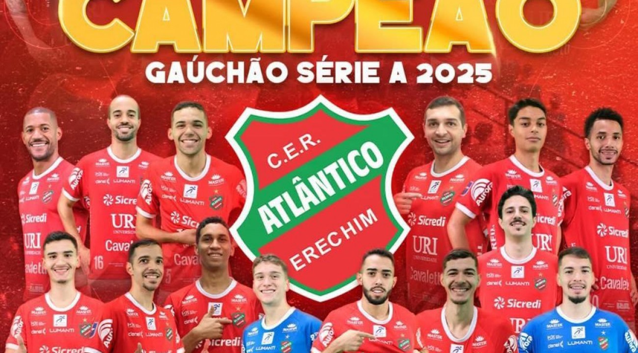 Atlântico vence Passo Fundo e é tricampeão gaúcho de futsal