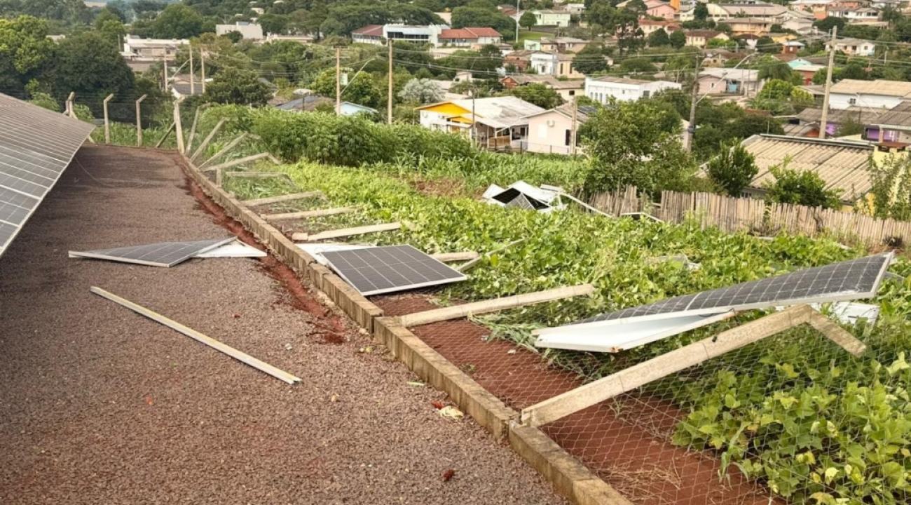 Ventos fortes e chuva de granizo atingem Entre Rios do Sul