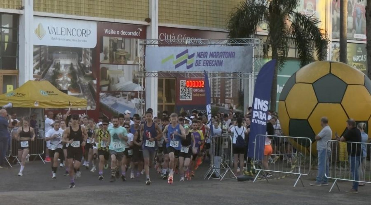 Cerca de 700 atletas participam da Meia Maratona de Erechim