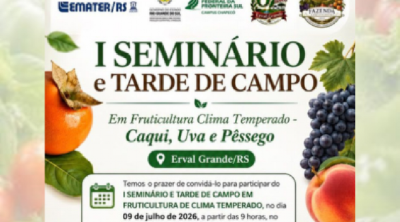 Fruticultura de clima temperado é tema de evento em Erval Grande