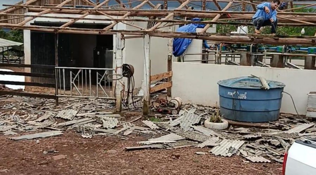 Mais de 230 residências afetadas pelo granizo em Erval Grande
