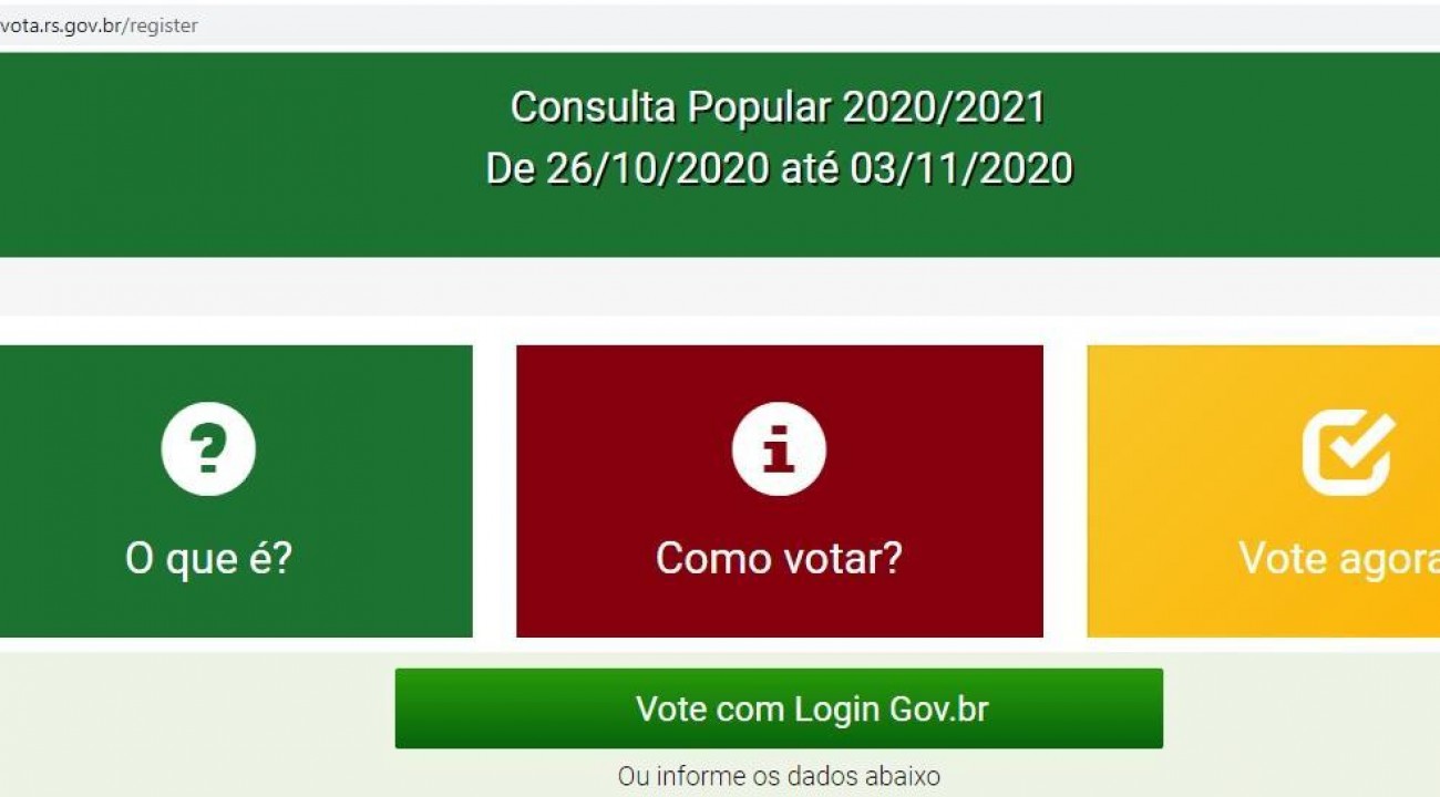 Votação na Consulta Popular do governo do Rio Grande do Sul termina nesta terça.