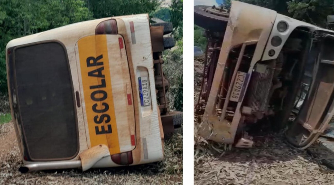 Ônibus escolar se envolve em acidente no interior de Sertão (RS).